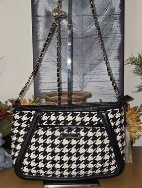 Vera Bradley Houndstooth Shoulder/Crossbody Bag EUC